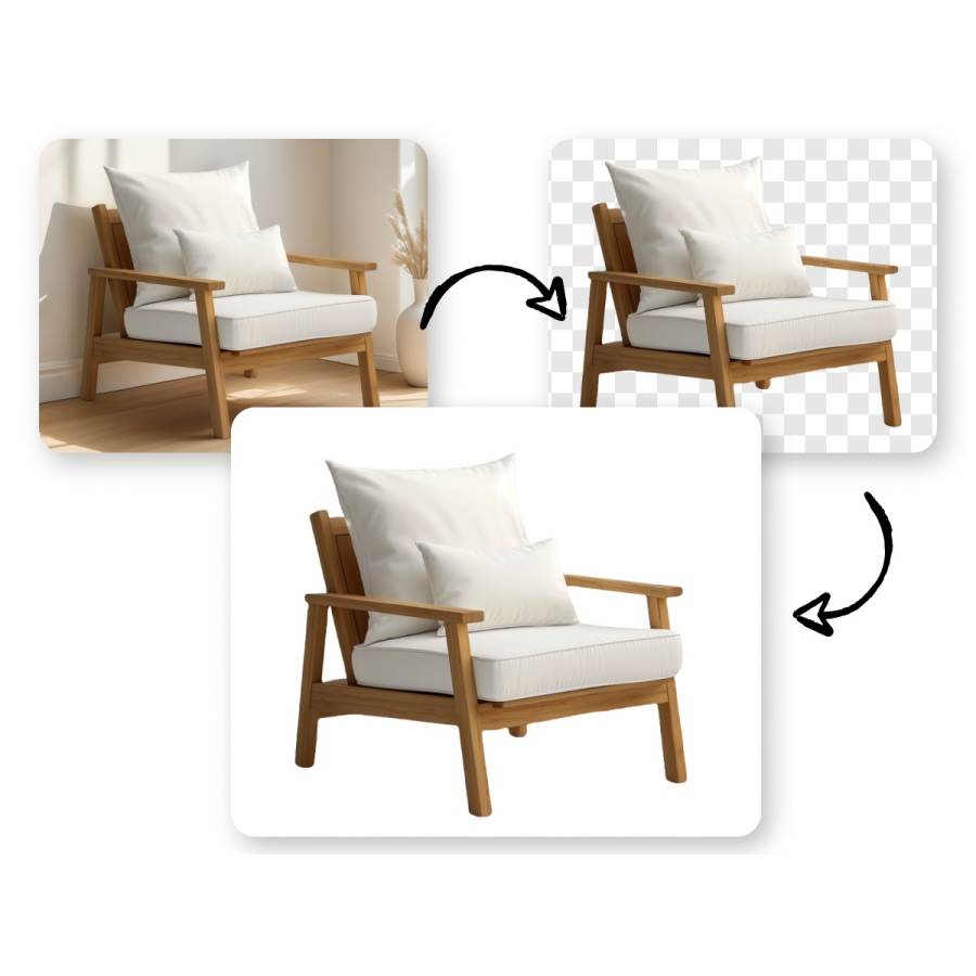 add a white background to product photo