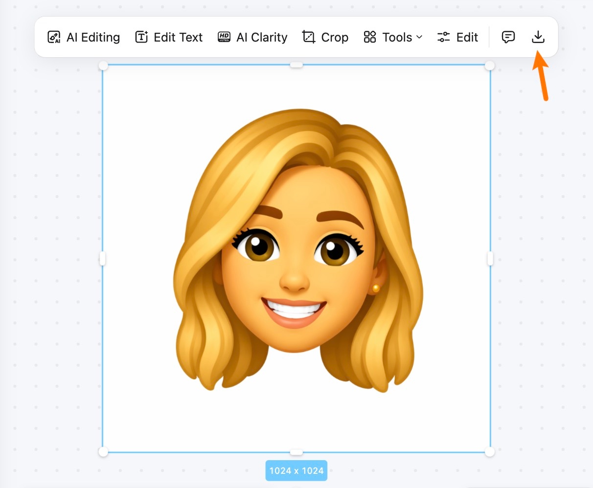 Download generated emoji