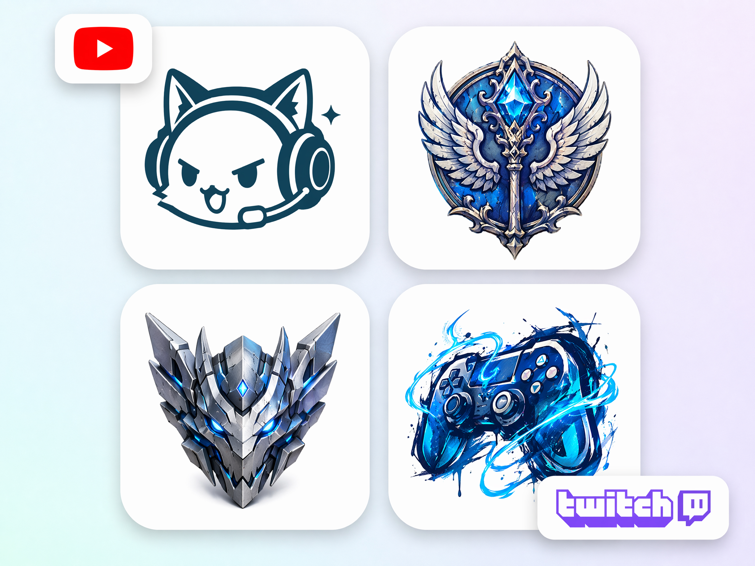 Create YouTube and Twitch Channel Logos