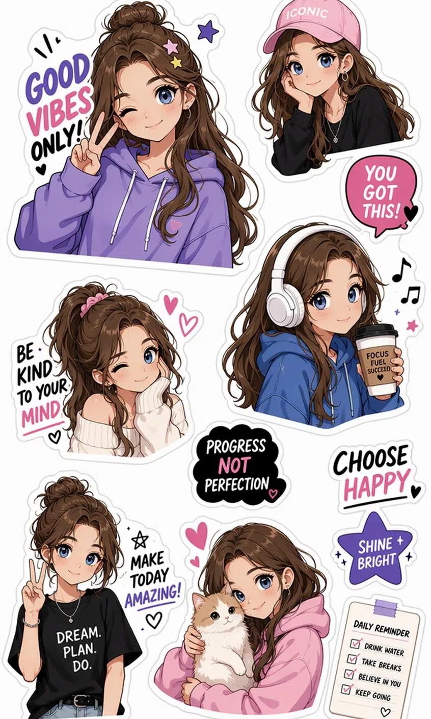 Anime Style Sticker