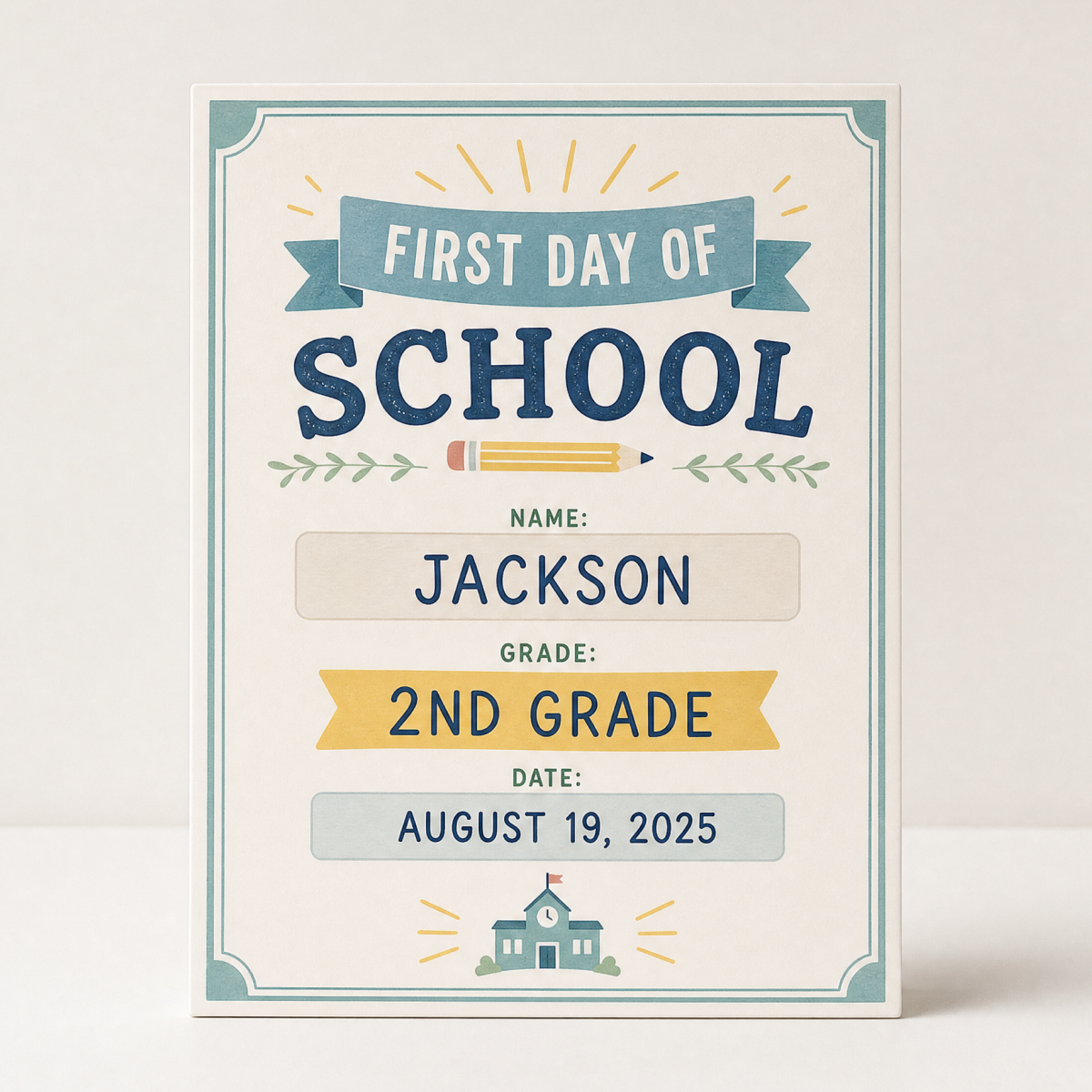 First Day of School Sign