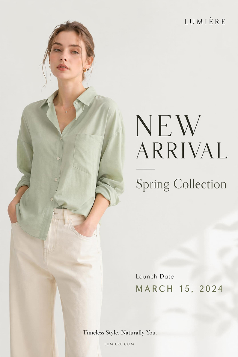 AI Generated clothing launch poster
