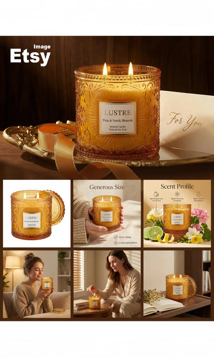 Etsy Listing Images for Scented Candle