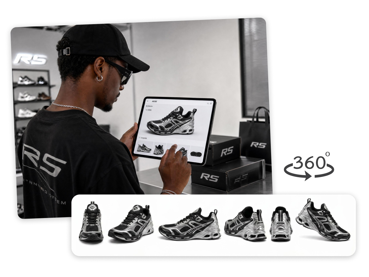 Create Immersive Multi-Angle Shoe Views That Drive Purchase Intent