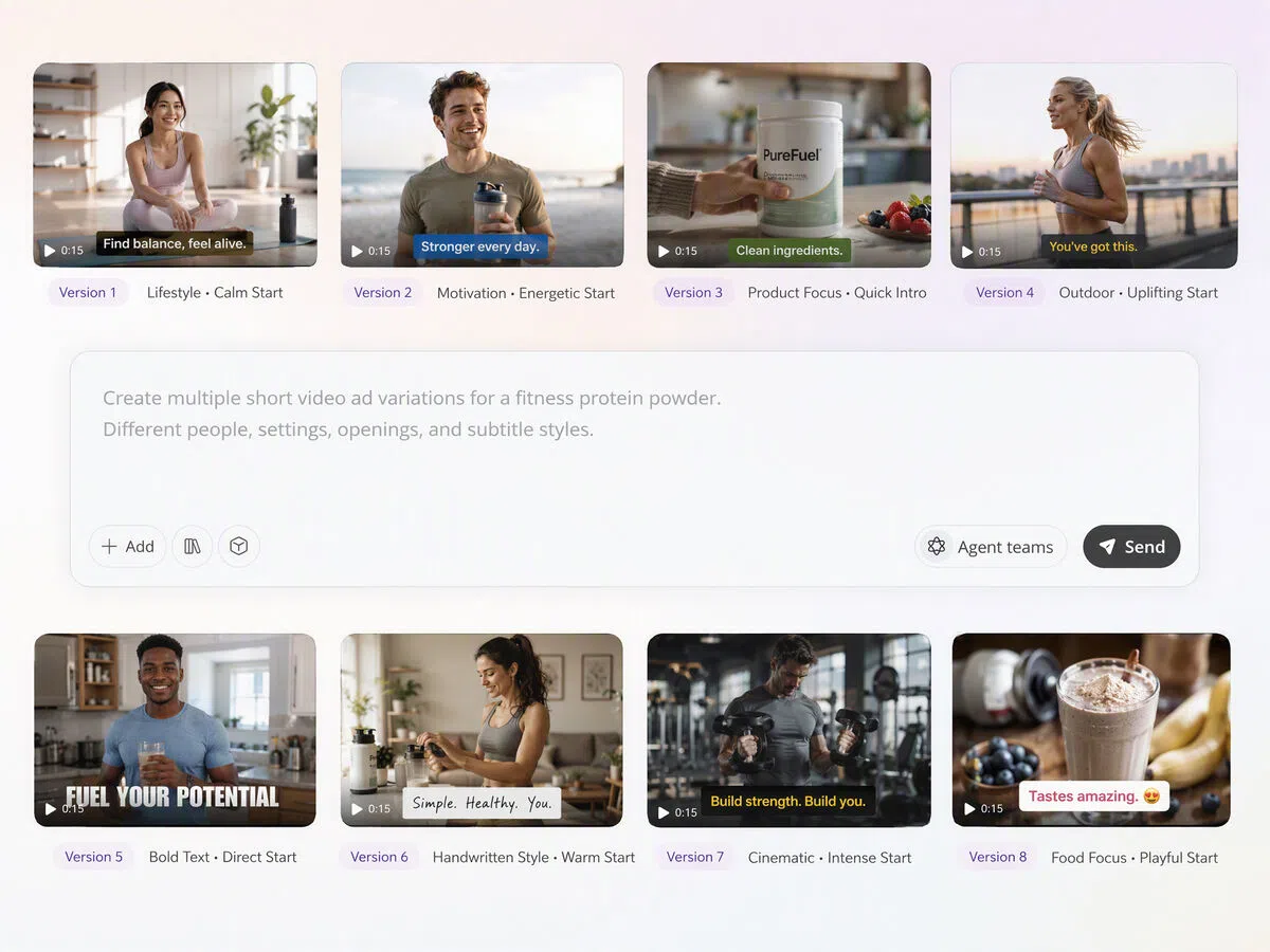 Generate Multiple Video Versions for Creative Testing