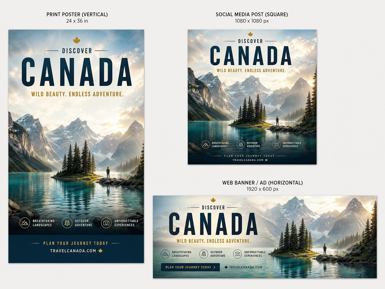 AI Develop One Poster Across More Formats
