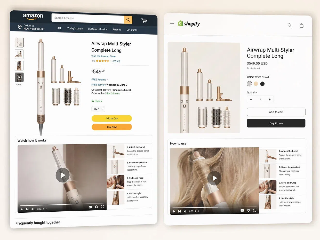 product demo video for Amazon and Shopify Sellers