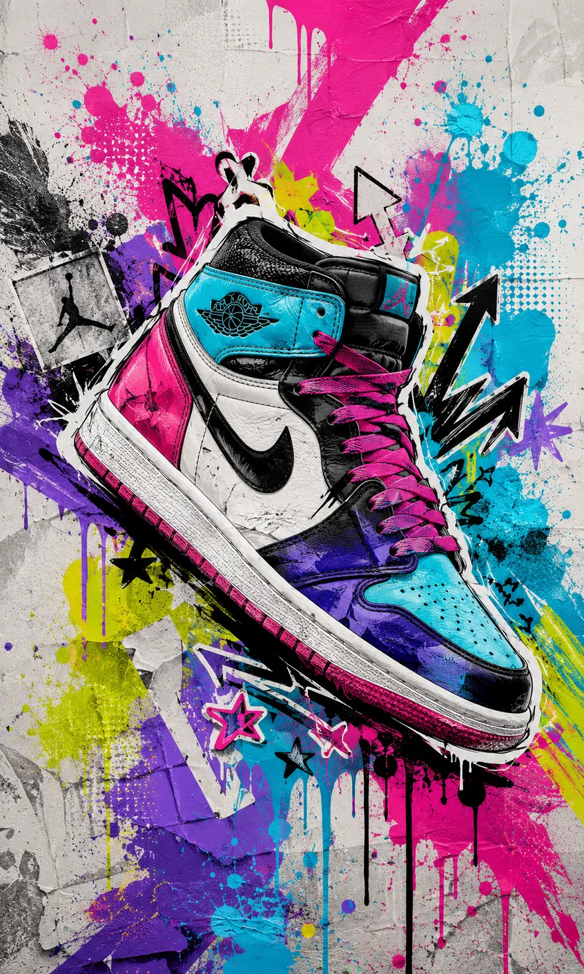 Sneaker to Graffiti Art
