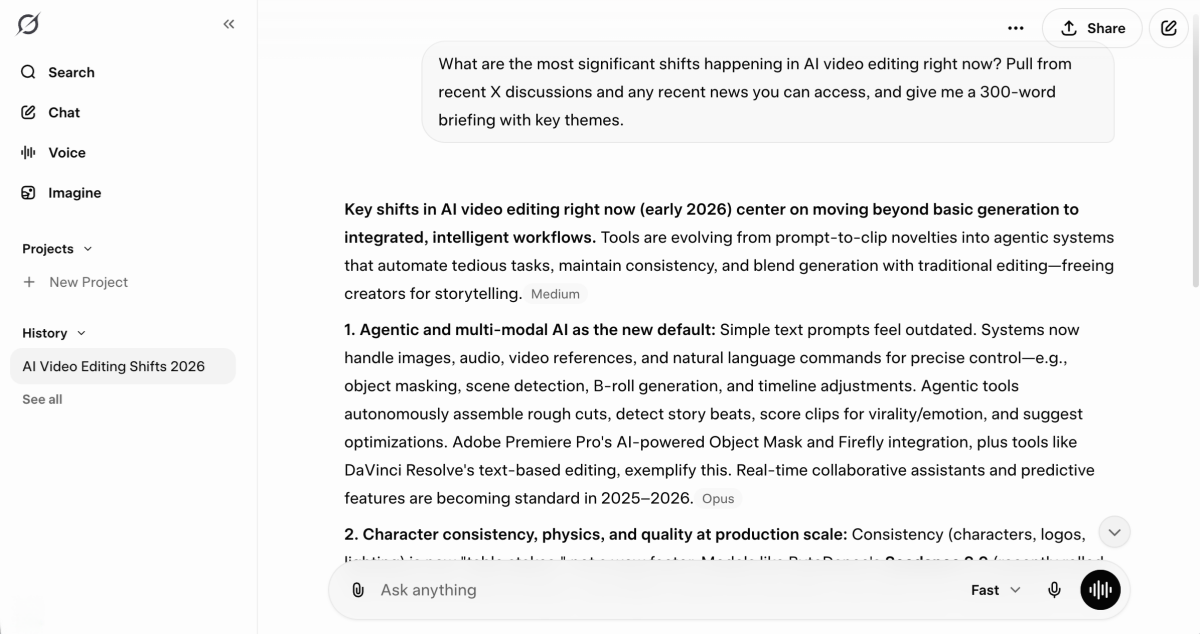 grok for real-time trends