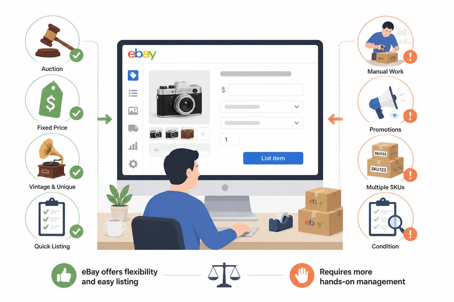 advantages and challenges of selling on eBay