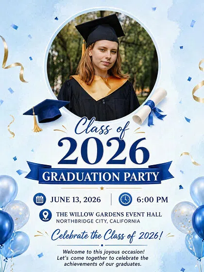 graduation girl party poster