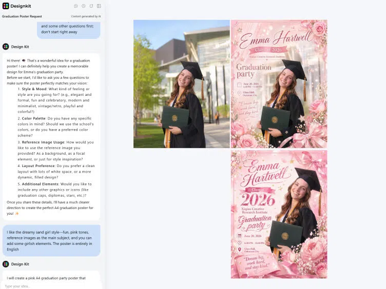 how to create a graduation poster
