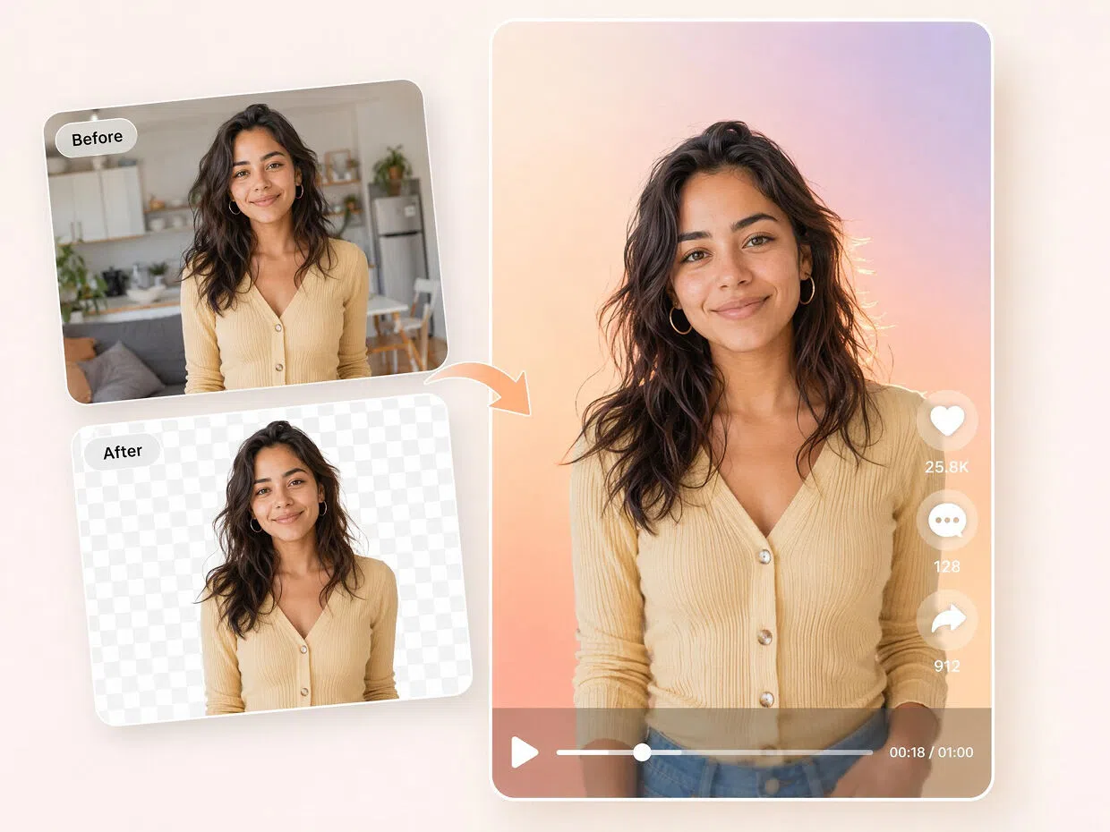 Remove background for Social video