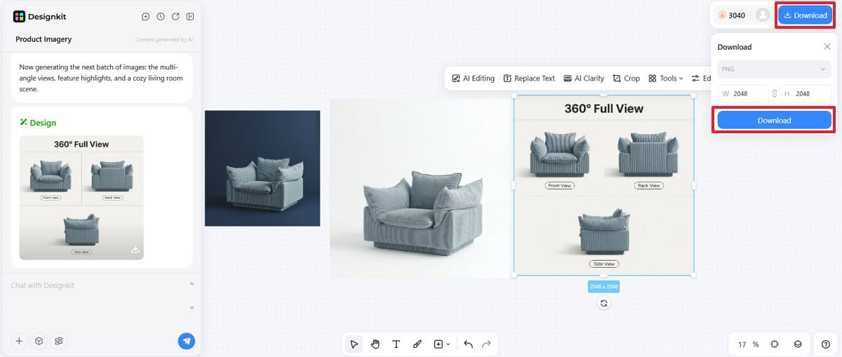 export multi-angle product photos