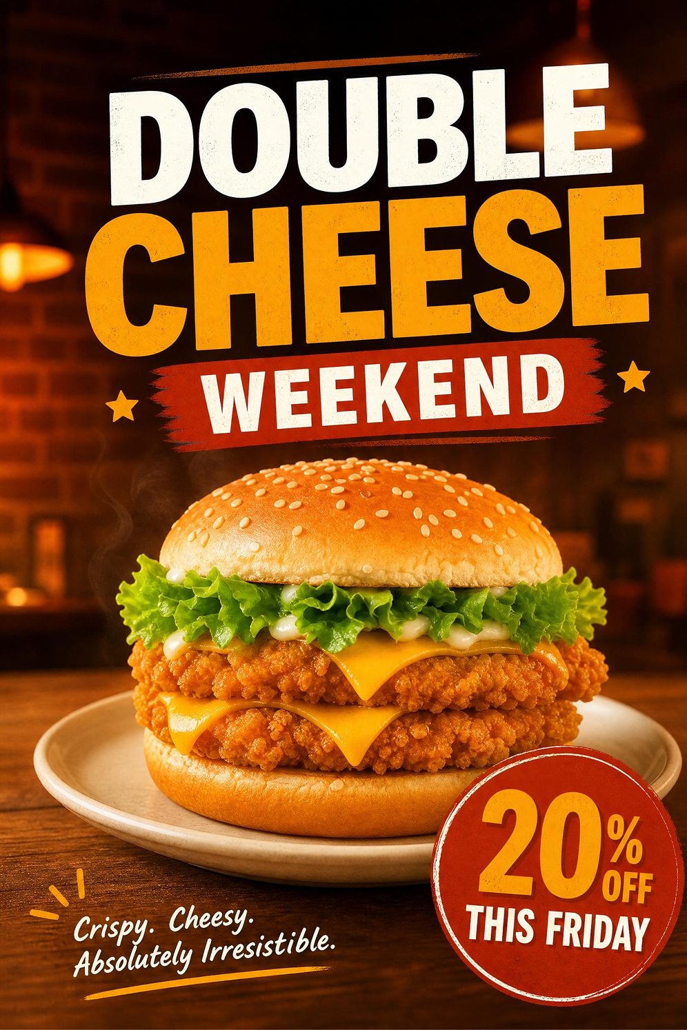 hamburger sale poster