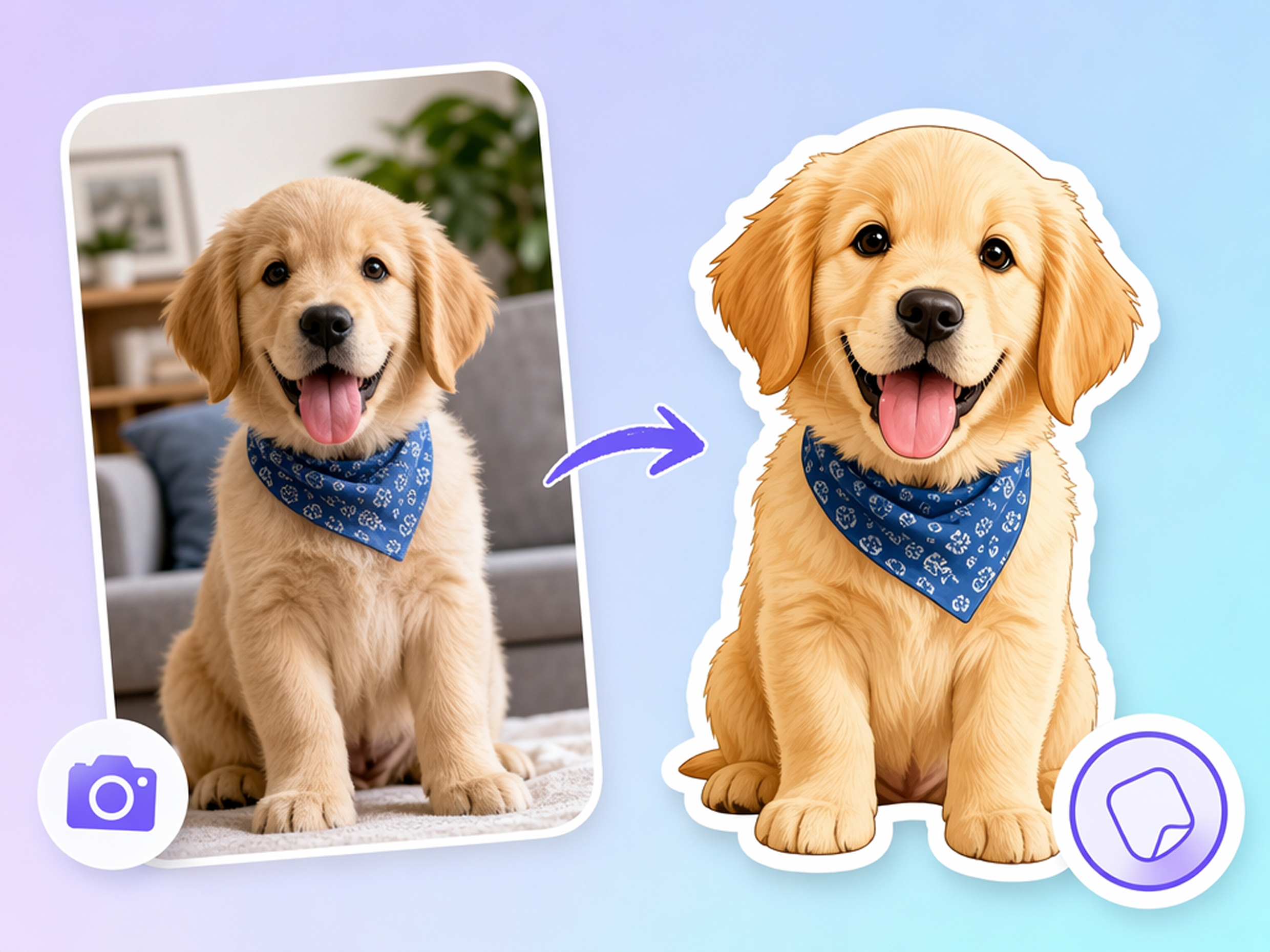 Turn Pets into Cute Stickers