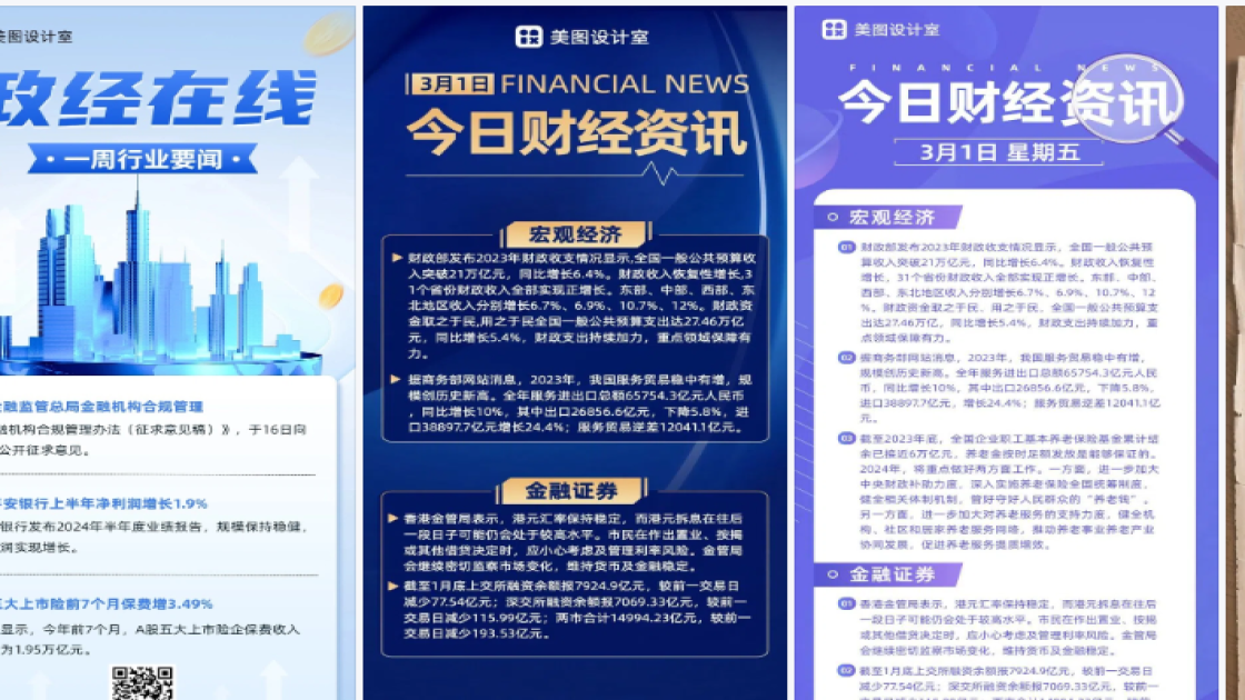财经创意排版