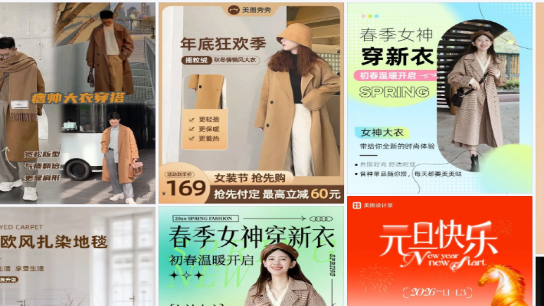 大衣商品宣传图