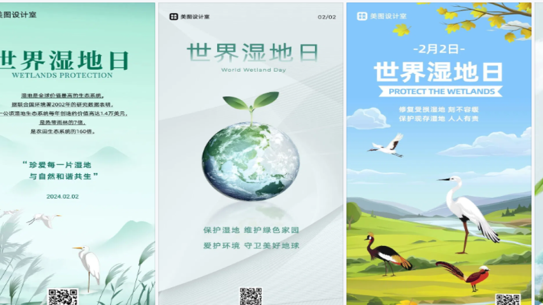 世界湿地日海报