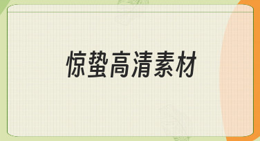 如何快速制作符合节气主题的惊蛰高清素材？