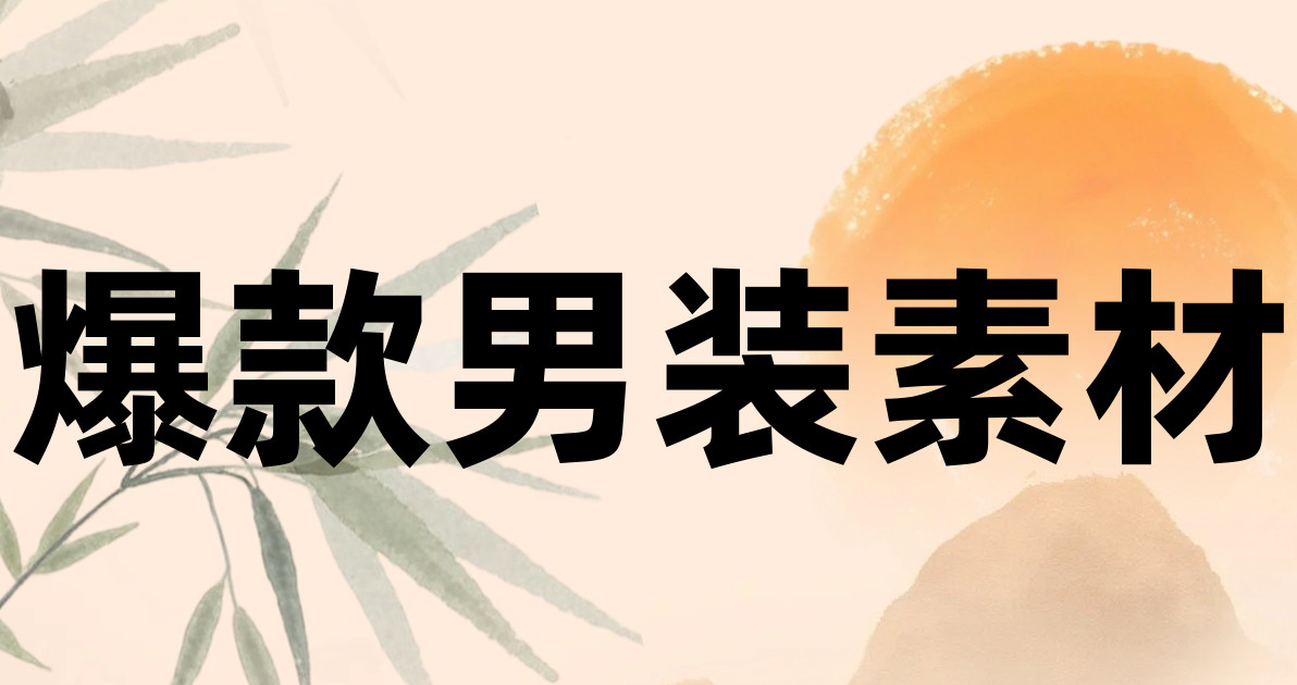 爆款男装素材