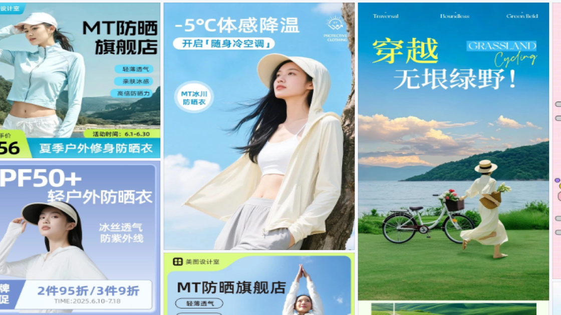 防晒衣商品宣传图