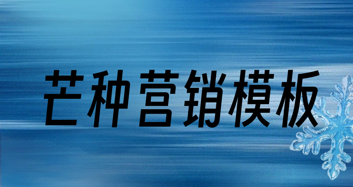 芒种营销模板