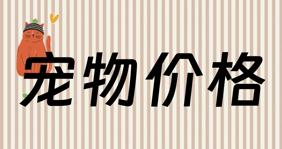 宠物价格