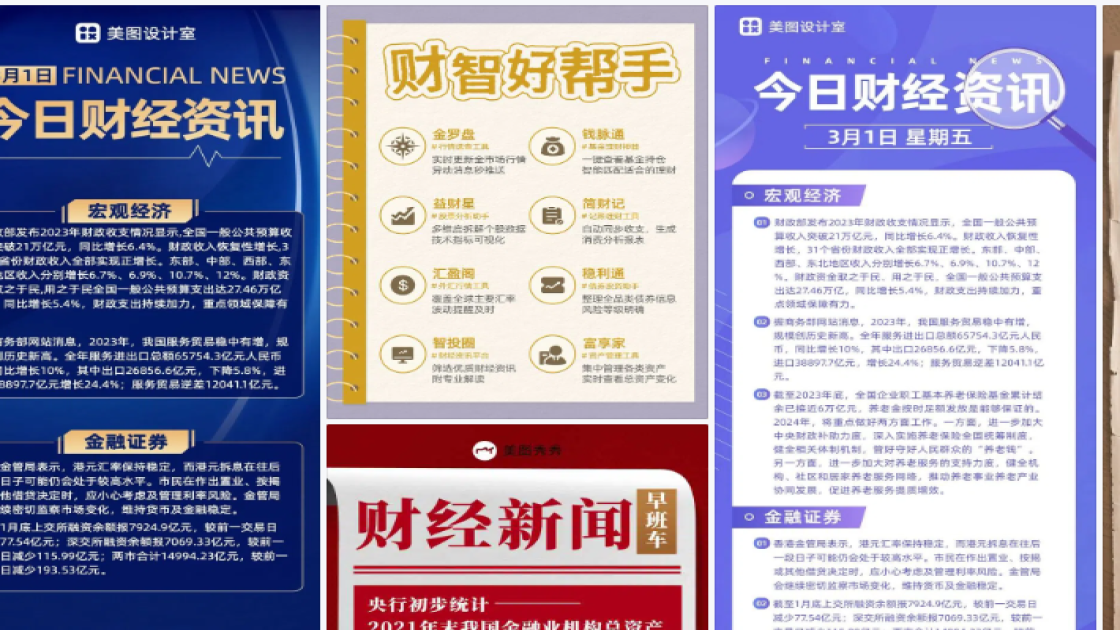 财经海报宣传模板