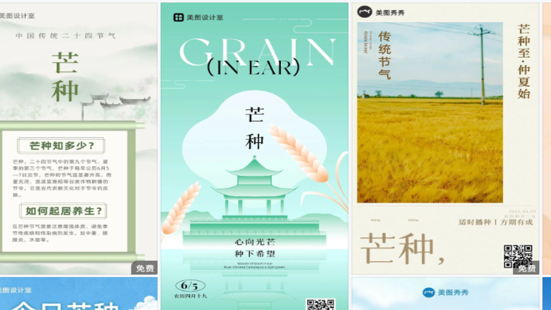 芒种营销模板